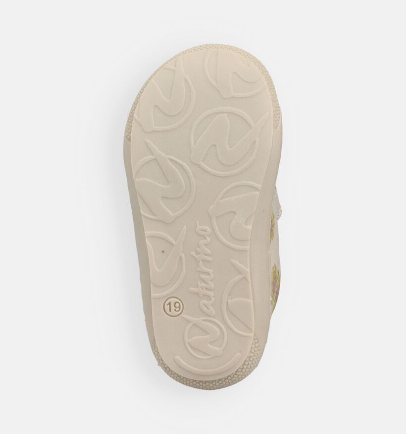 Naturino Cocoon VL Calf Witte Babyschoenen voor meisjes (371575) - geschikt voor steunzolen