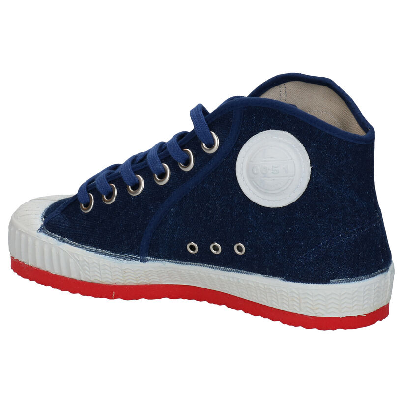 0051 Jeans Zwarte Sneakers in stof (294650)