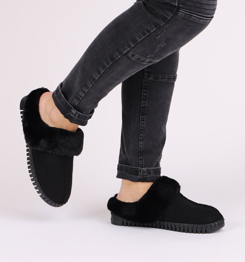 Ilse Jacobsen Tulip Pantoufles en Noir pour femmes (299566)