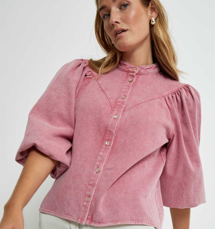 Minus Solene Denim Roze Blouse voor dames (352014)