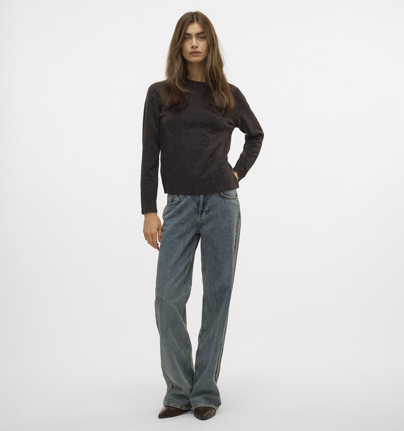 Vero Moda Doffy Pull Brun Fonc&eacute; pour femmes (377589)