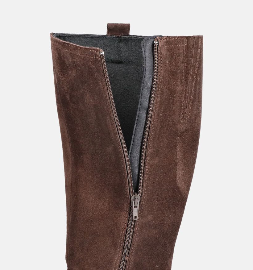 Solemade Noa Donkerbruine Lange Laarzen voor Steunzolen voor dames (380012) - geschikt voor steunzolen