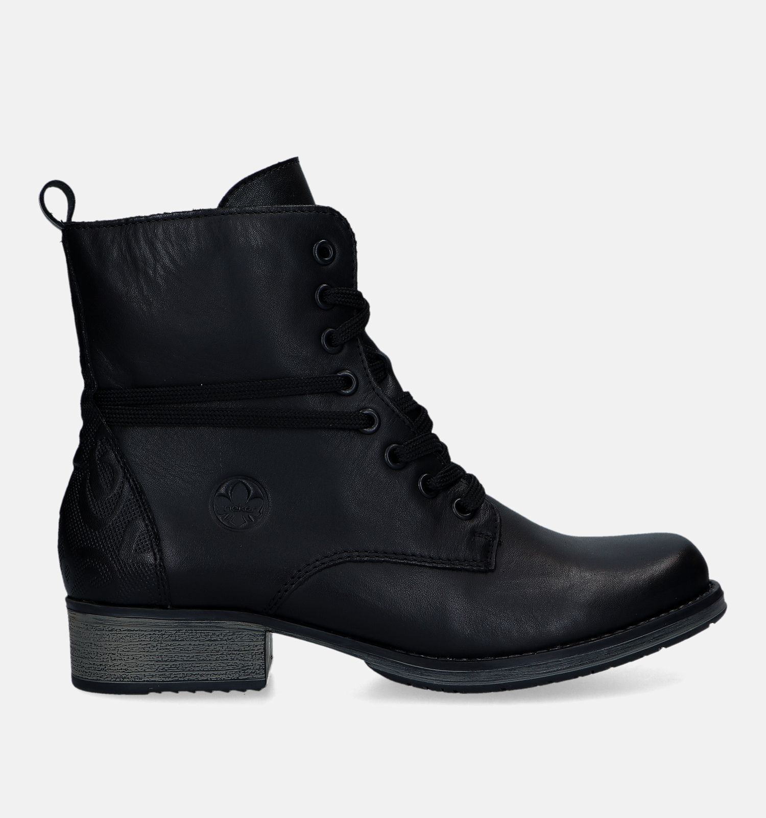 Rieker Zwarte Bottines met veters Dames Boots Online op TORFS.BE