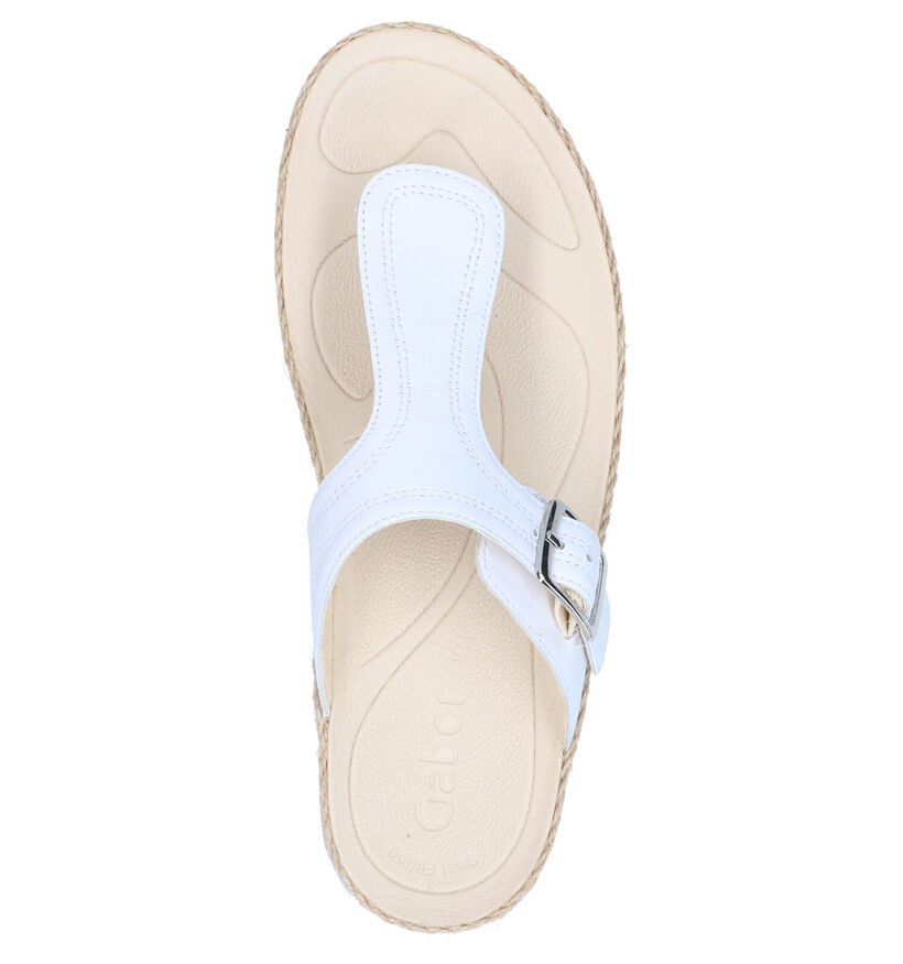 Gabor Best Fitting Witte Teenslippers in leer (271628)