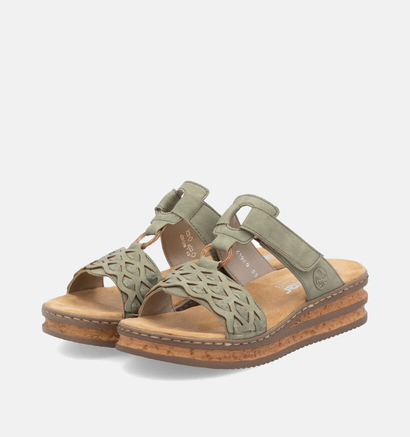 Rieker Kaki Slippers met Sleehak voor dames (354944)