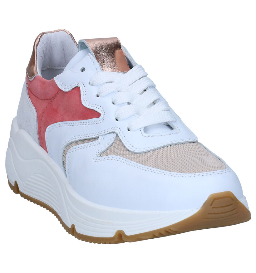 Hip Wit/Roze Sneakers in daim (291629)