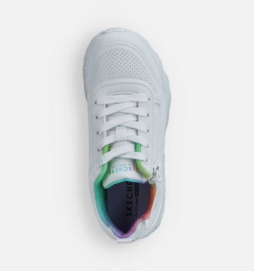 Skechers Uno Lite Vivid Splash Witte Sneakers voor meisjes (367526)