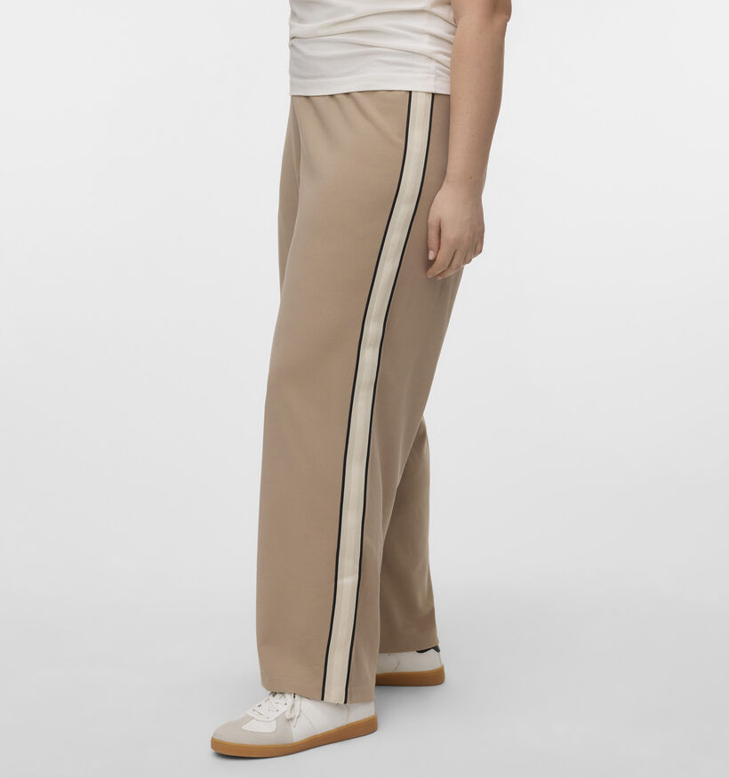 Vero Moda Curve Berlin Wide Lichtbruine Broek voor dames (367781)