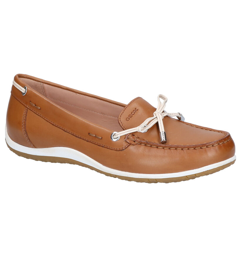 Geox Vega Moc Mocassins en Ecru pour femmes (303577)