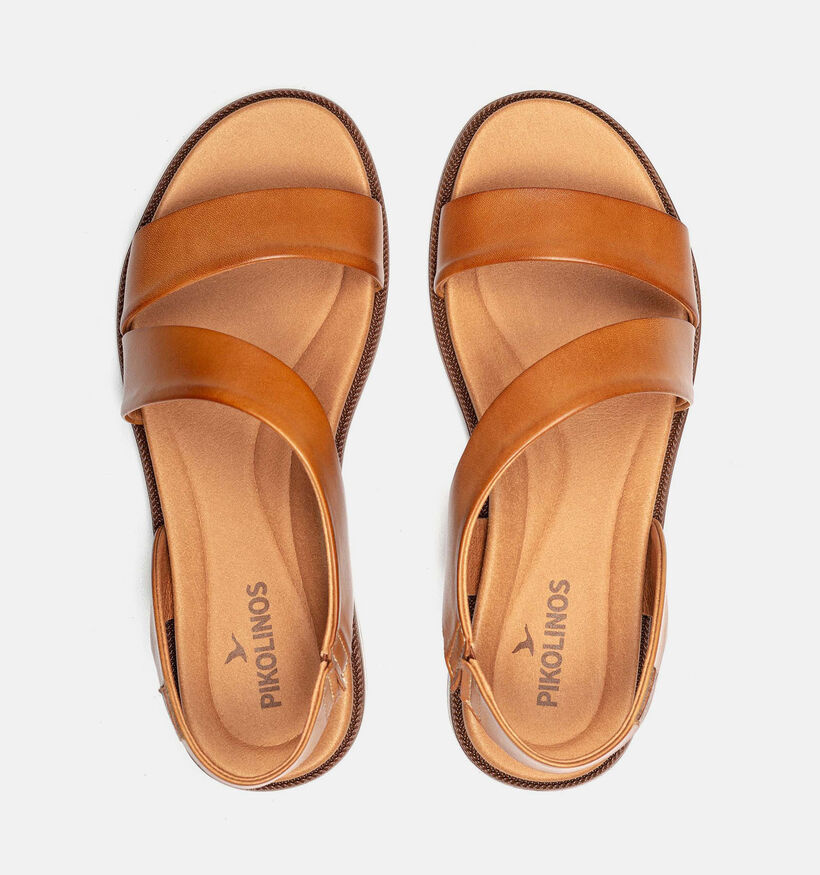 Pikolinos Navia Cognac Platte Sandalen voor dames (370531)