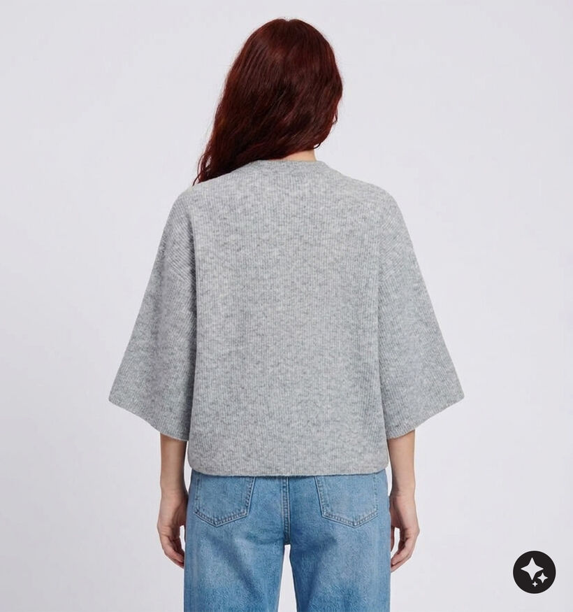 Pieces Niko Love Pull en Gris pour femmes (378377)