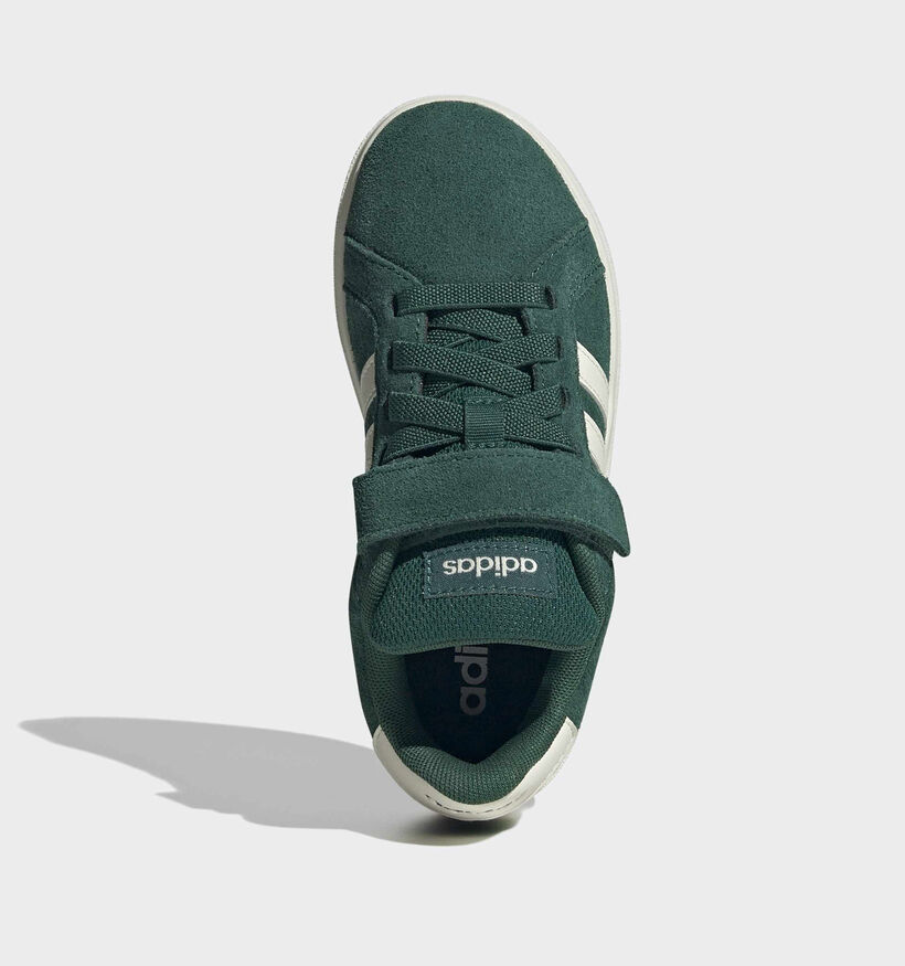 adidas Grand Court 00s Baskets basses en Vert pour gar&ccedil;ons, filles (375376) - pour semelles orthop&eacute;diques