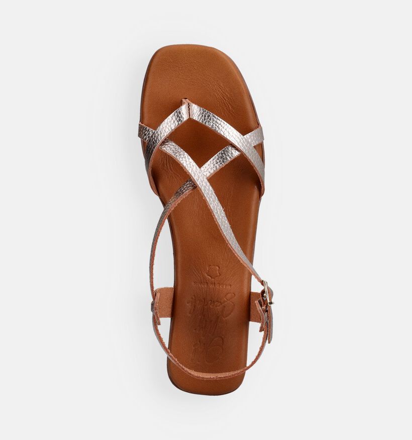 Oh My Sandals Sandales plates en Or pour femmes (373339)