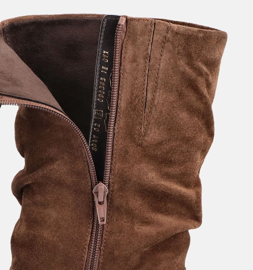 Gabor Comfort Camel Laarzen met Hak voor dames (380082) - geschikt voor steunzolen