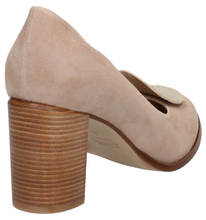 Zinda Escarpins classiques en Beige foncé en daim (272908)