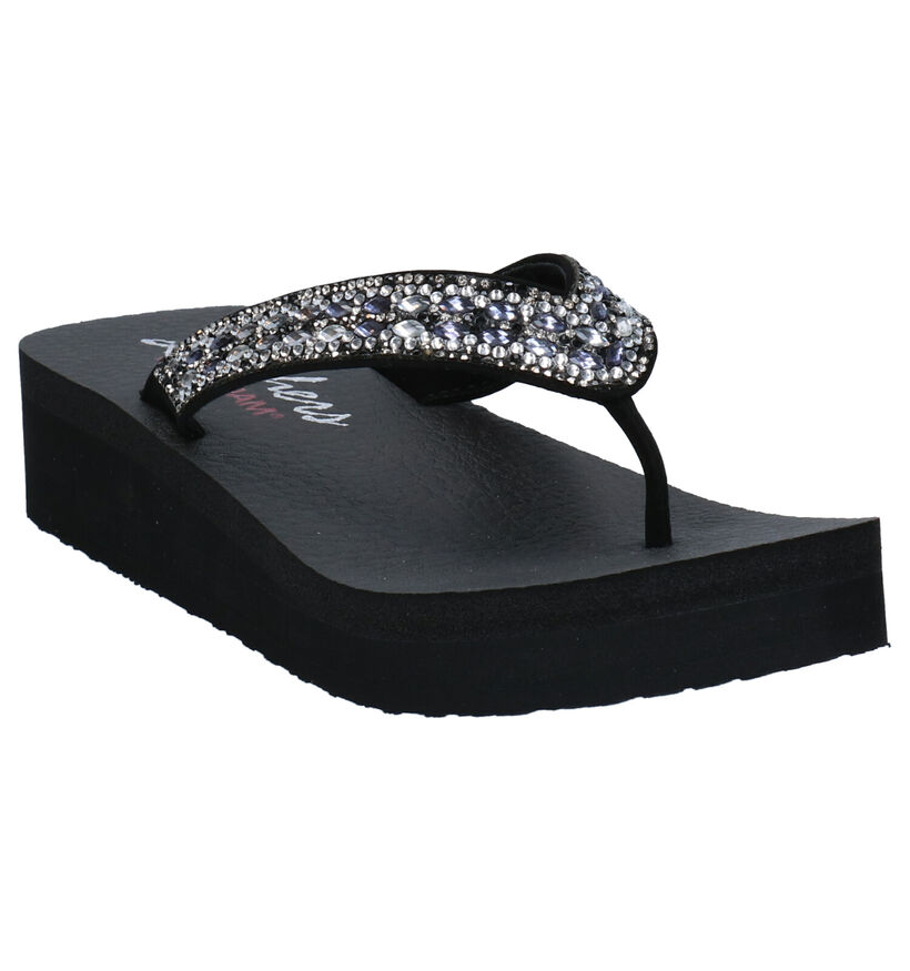 Skechers Vinyasa Blauwe Teenslippers in kunststof (290292)