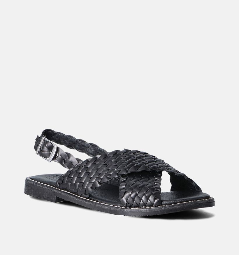 Oh My Sandals Sandales tressées en Noir pour femmes (356202)