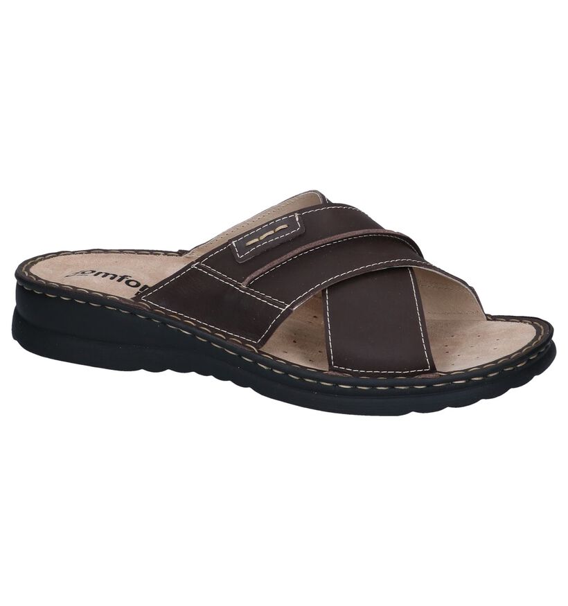 Comfort Plus Bruine Slippers voor heren (289126)