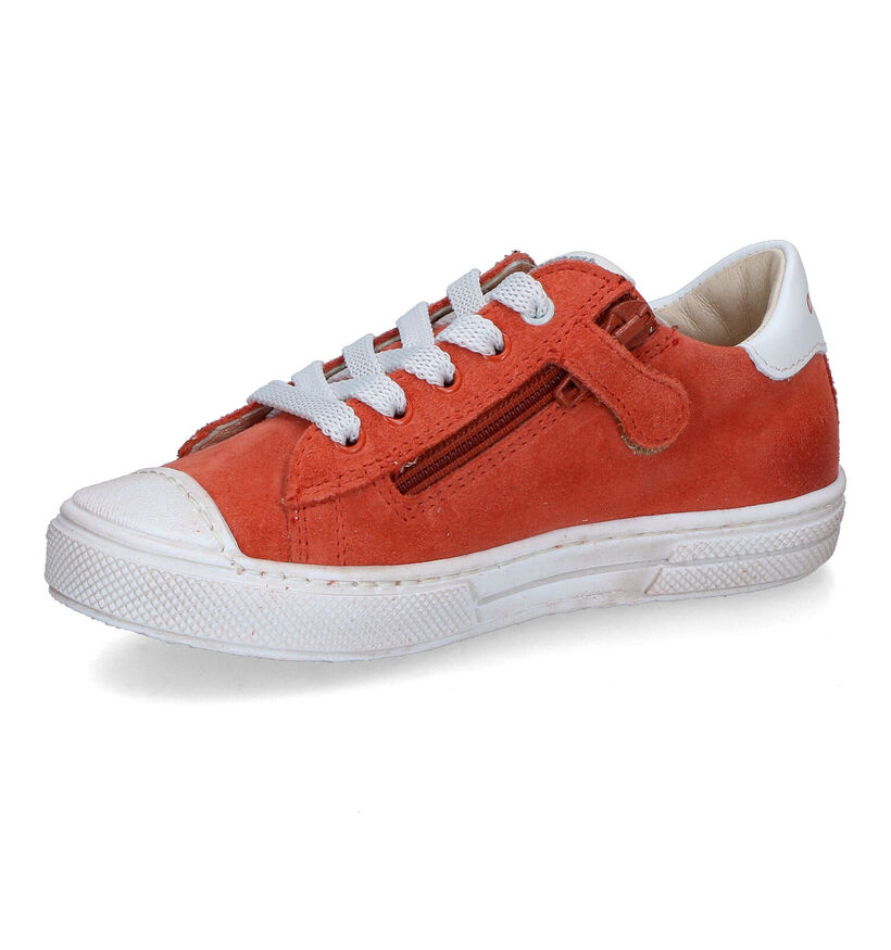 STONES and BONES Maust Oranje Veterschoenen voor jongens (322080) - geschikt voor steunzolen