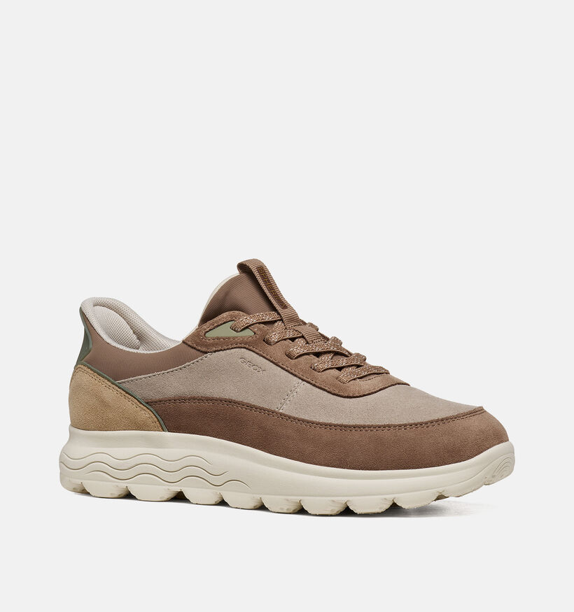 Geox Spherica Bruine Sneakers voor dames (377785) - geschikt voor steunzolen