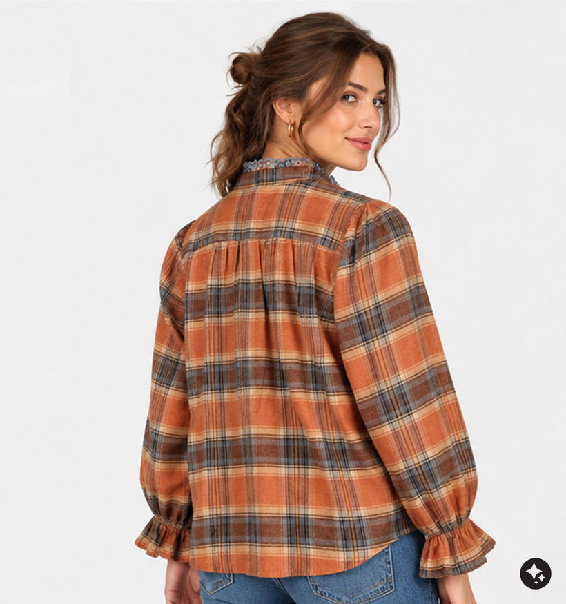 Ador&eacute; Kimber Bruine Blouse met Trumpet Sleeves voor dames (384091)
