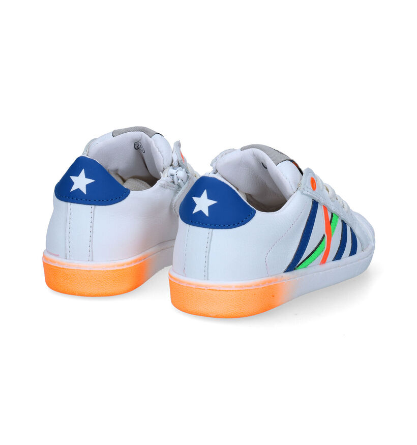 Little David Roef 1B Witte Veterschoenen in leer (308253)