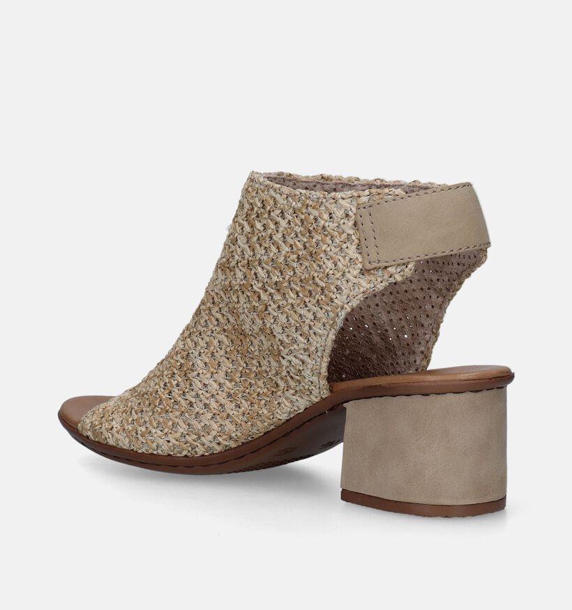 Rieker Beige Sandalen met Blokhak voor dames (354955)