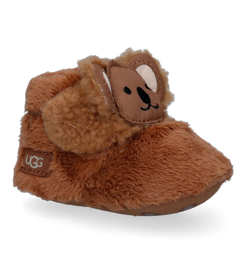 UGG Bixbee Koala Stuffie Pantoufles en Cognac en textile (294882)
