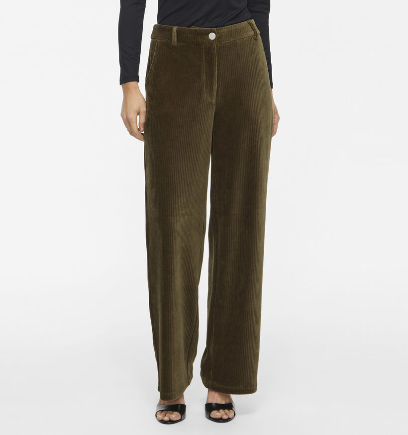 Vila Kita Donkergroene Geklede Broek voor dames (378460)