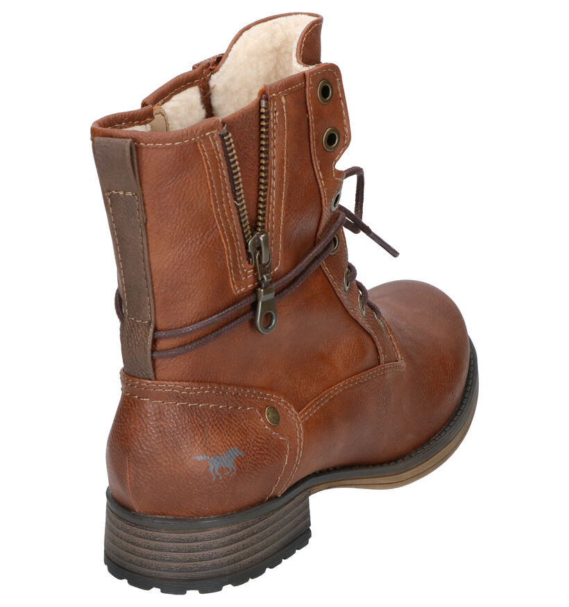Mustang Boots à lacets en Cognac pour femmes (313784)