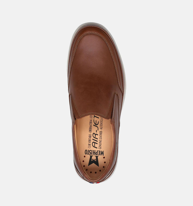 Mephisto Twain Chaussures confort en Cognac pour hommes (370211) - pour semelles orthop&eacute;diques