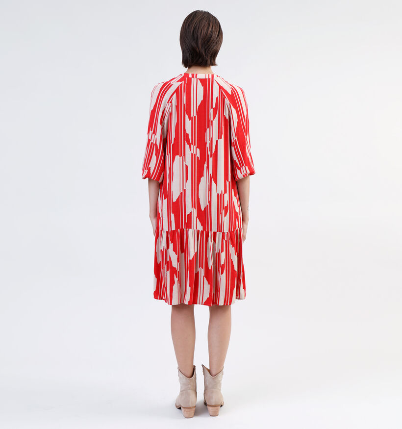 comma Robe mi-longue en Rouge pour femmes (334772)