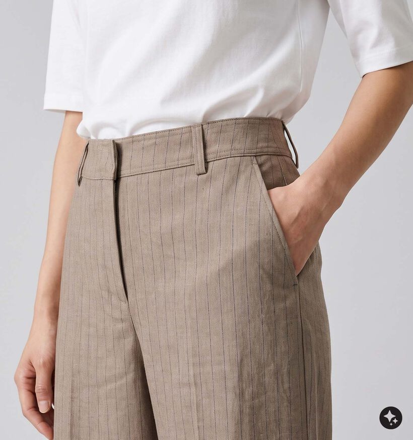 Vero Moda Norasia Donkerbeige Geklede Broek voor dames (385874)