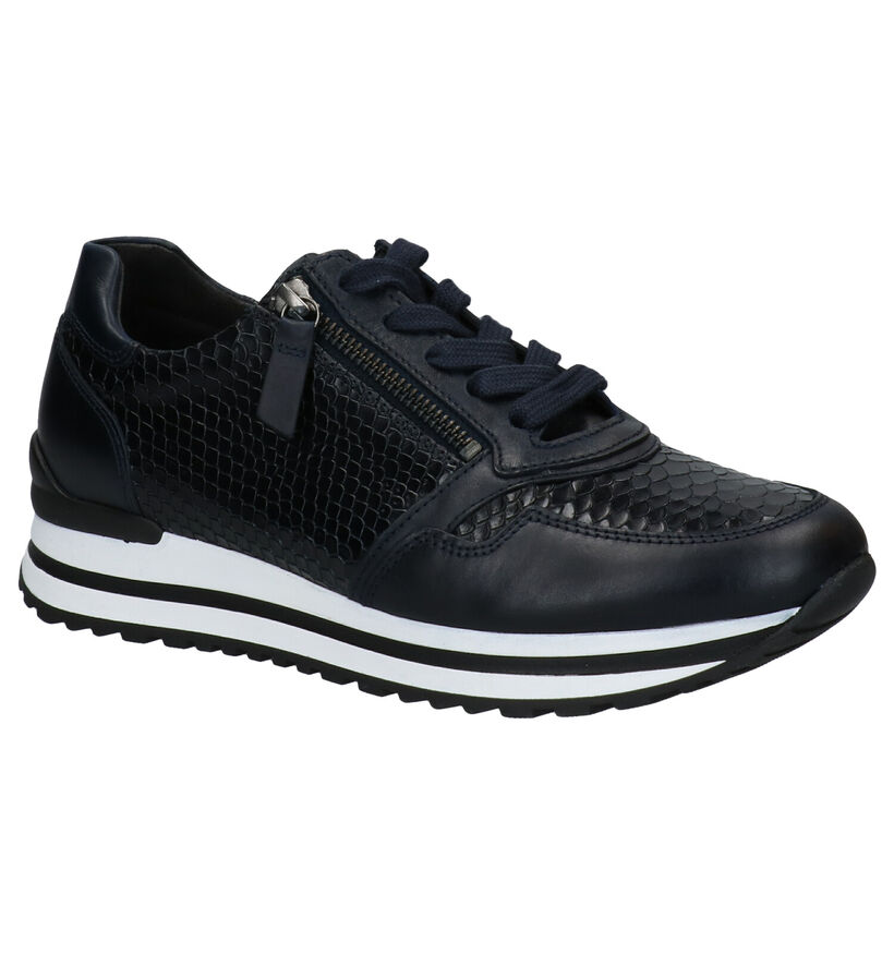 Gabor OptiFit Blauwe Sneakers in leer (282316)