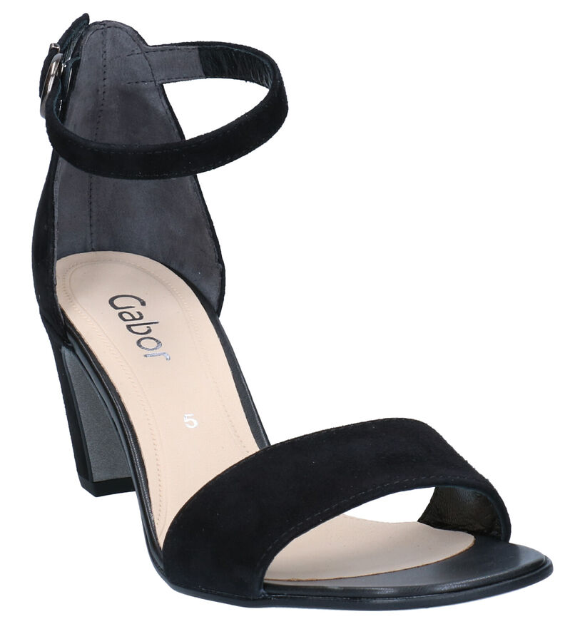 Gabor Sandales en Noir en nubuck (271746)