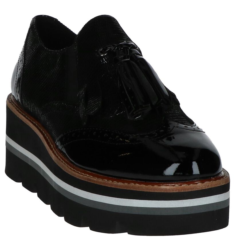 Crinkles Chaussures slip-on en Noir en cuir (233421)