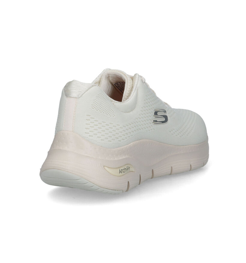 Skechers Arch Fit Baskets en Écru pour femmes (319357) - pour semelles orthopédiques