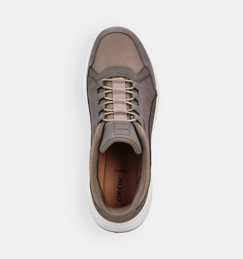 Geox Grijze/Bruine Slip-on Sneakers voor heren (382002) - geschikt voor steunzolen