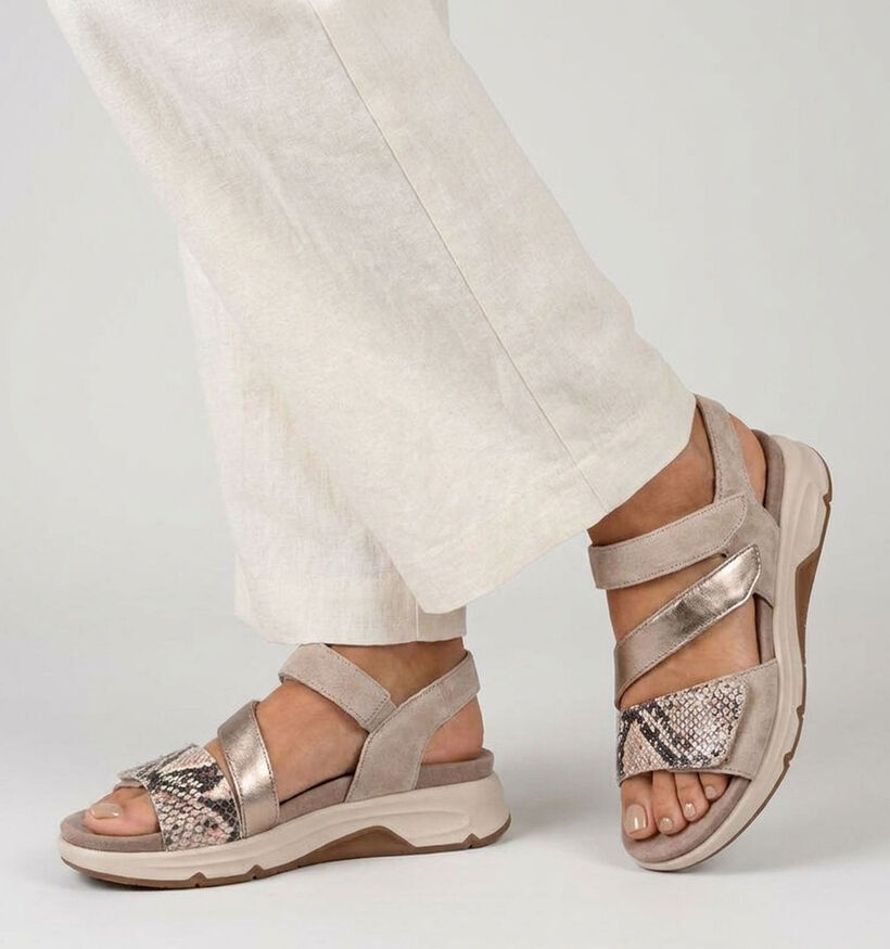 Gabor Taupe/Bronzen Sandalen voor dames (369500) - geschikt voor steunzolen
