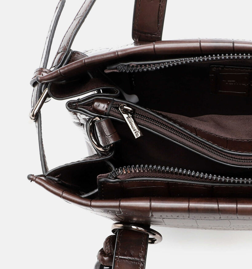 Tamaris Marion Donkerbruine Handtas Croco voor dames (378816)