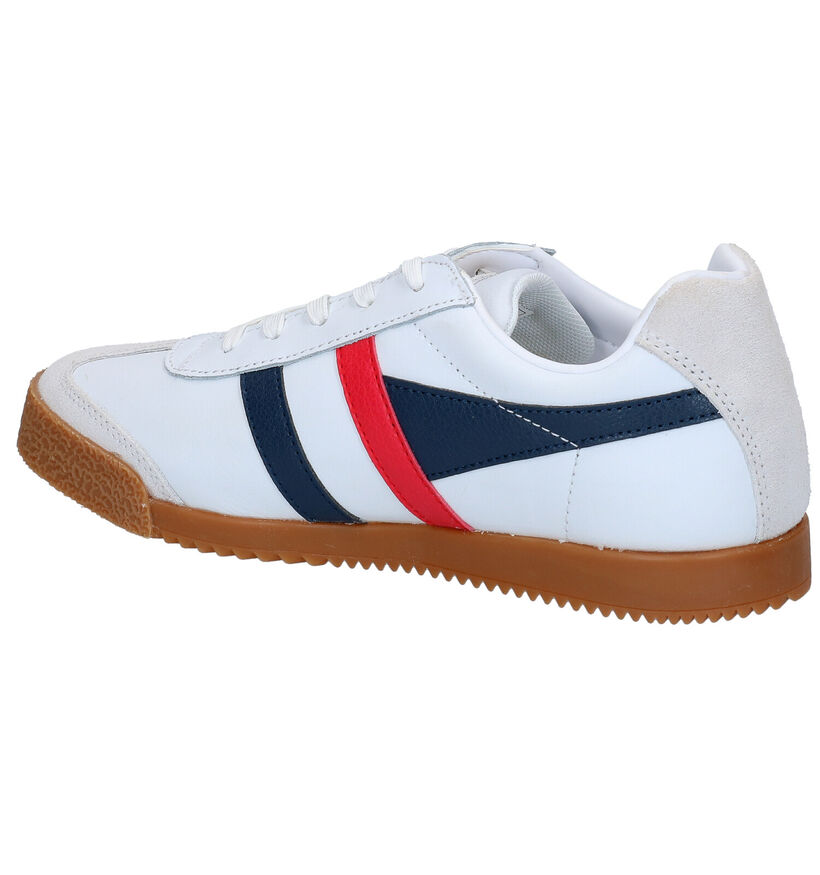 Gola Harrier Baskets en Blanc en cuir (288687)