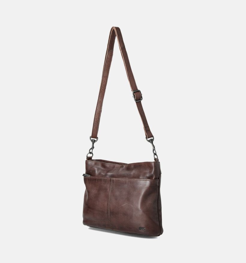 Bear Design Sac &agrave; bandouli&egrave;re en Brun fonc&eacute; pour femmes (382128)
