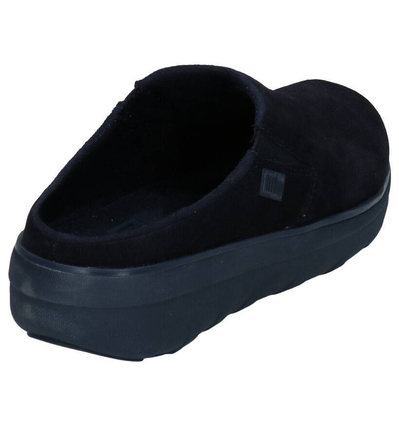 FitFlop Loaff Suede Clog Pantoufles ouvertes en Noir en daim (295130)