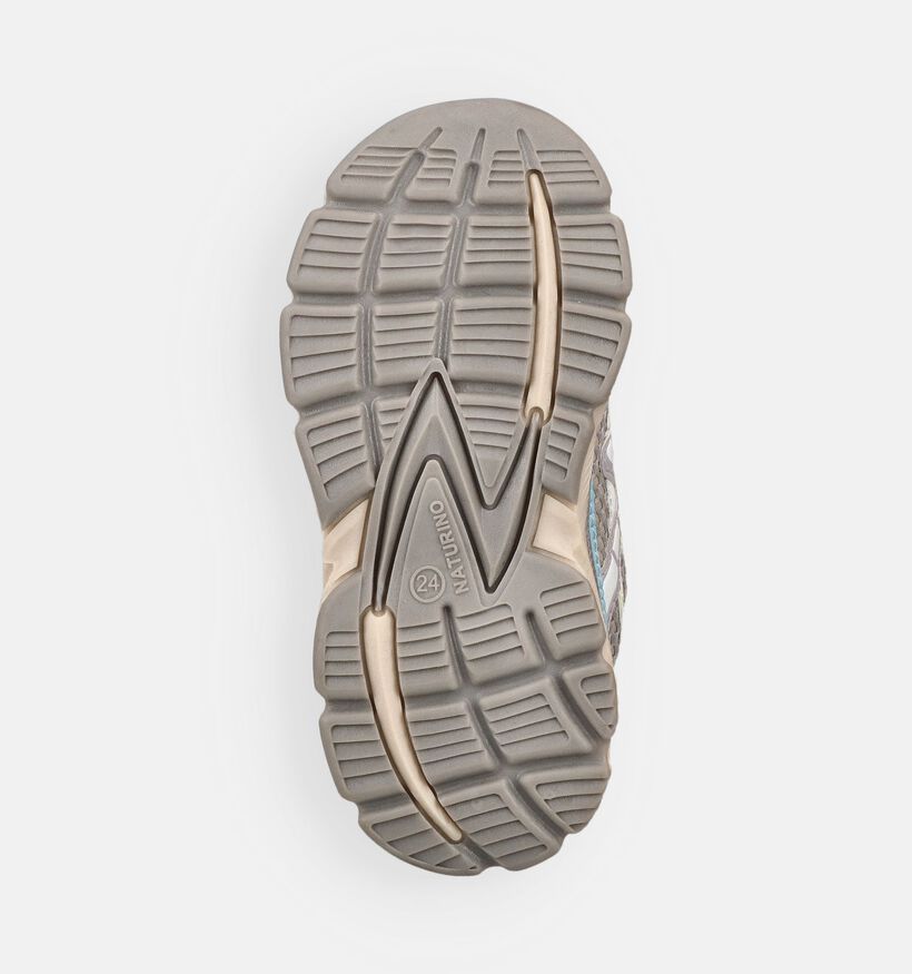 Naturino Wave Lichtbeige/Colorblock Sneakers voor meisjes (371552) - geschikt voor steunzolen