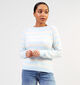 Vero Moda Doffy Pullà raye en Bleu pour femmes (352220)