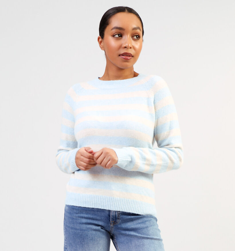 Vero Moda Doffy Blauwe Gestreepte pull voor dames (352220)