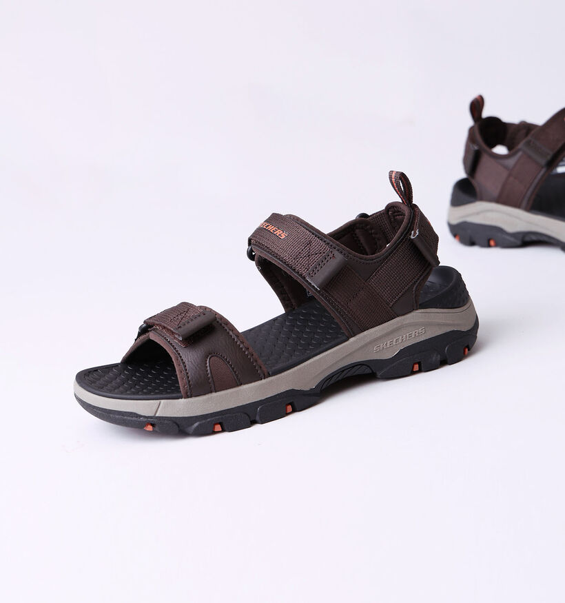 Skechers Tresmen Ryer Sandales en Marron pour hommes (354576)