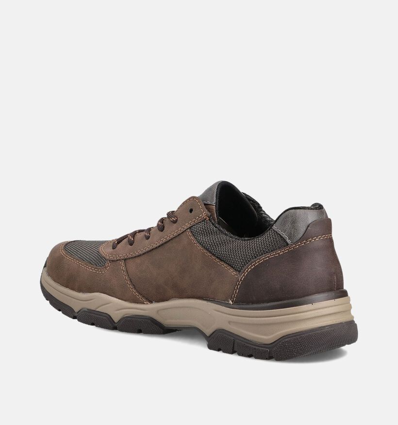 Rieker Bruine Veterschoenen voor heren (361794) - geschikt voor steunzolen