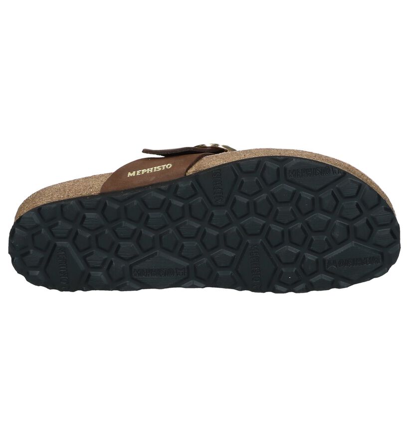 Mephisto Tongs en Brun foncé en cuir (246539)