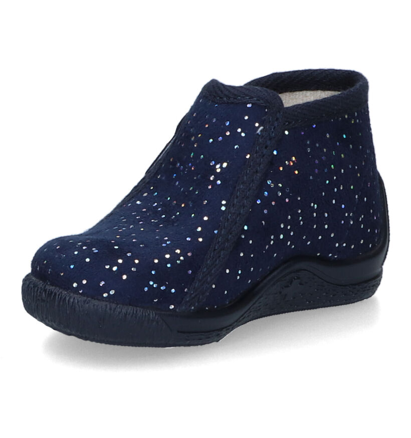 Bellamy Mimi Pantoufles en Bleu en textile (316990)